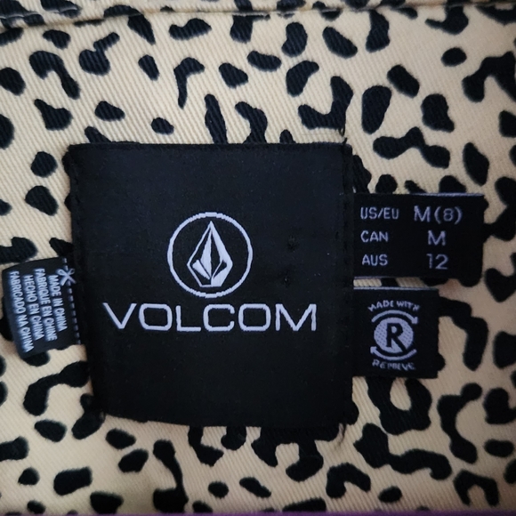 Volcom Yellow and Black Animal Print Jacket Size M NWOT - Picture 3 of 9